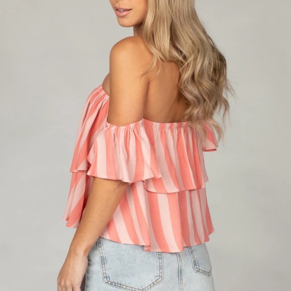 Buddy Love Laverne Off the Shoulder Top-Bubblegum - Picture 3 of 3